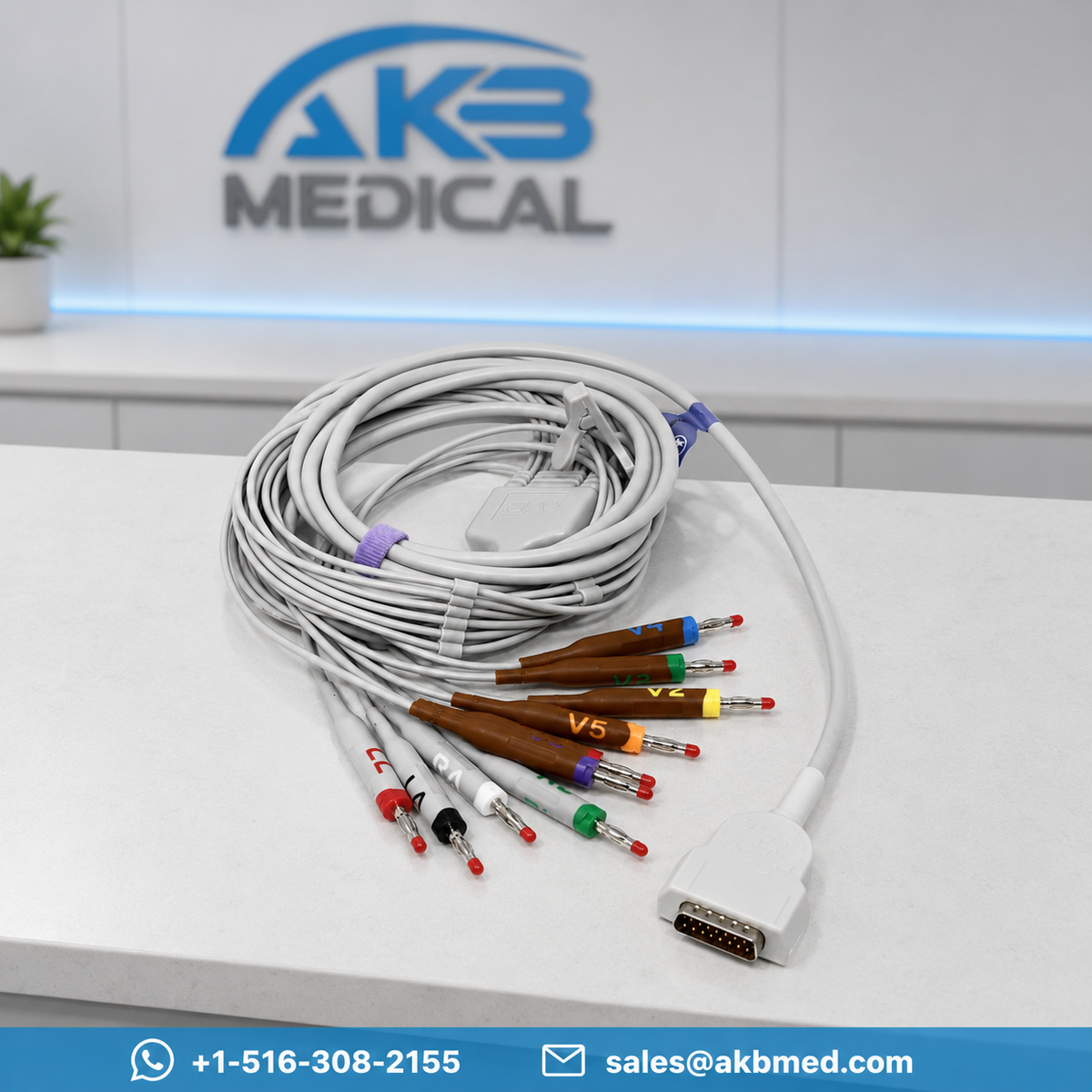 GE 10-Lead AHA ECG Patient Cable and Leadwire Set