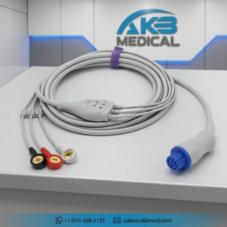 GE 3-Lead ECG Cable
